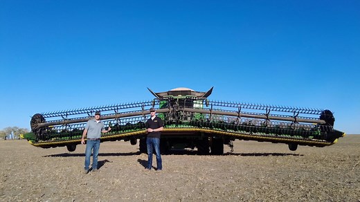 36K views · 421 reactions | Jim Vasichek and Kaden Martinson provide a walkaround on the new John Deere HD50F Hinged Draper. The HDF adjusts to the ground, floating over the field for a more consistent cut. Capture more crops with a close and consistent reel-to-cutterbar clearance, improved reel torque and Grain Saver Draper Belts. Contact us for more information on the HDF! | Leading Edge Equipment | Facebook