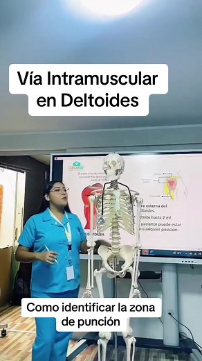 Cómo identificar la zona de punción en musculo deltoides: Vía Intramuscular