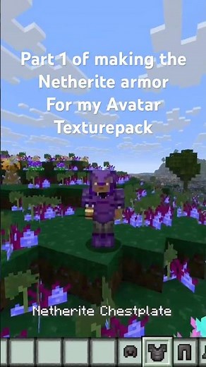 Part 1 of making the Netherite armor for my avatar texture pack #minecraft #texturepack #avatarworld
