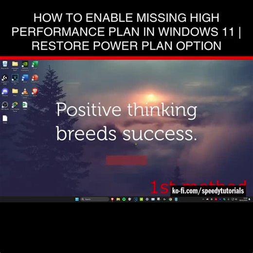 Speedy Tutorials on Instagram: "How To Enable Missing High Performance Plan in Windows 11 | Restore Power Plan Option 💻 Donate, browse my shop, or if you need help get a custom tutorial → Link in my bio! https://linktr.ee/speedytutorials #computer #windows11 #windows11 #tech #windows10 #laptop #computertips #laptoptips #technology #pctipsandtricks #shorts #reelindia #reels #pctips #india"