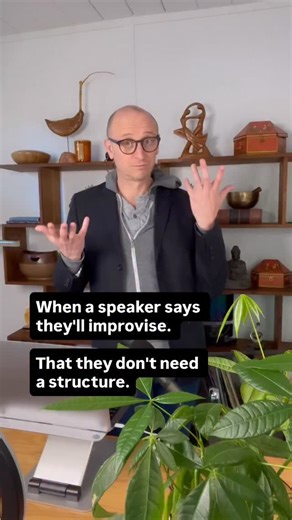 A mistake I see early pro speakers make is believing they can just get up there and talk. Especially those of you with previous experiences. I see you 👀 You can improv, but within structure, not instead of it! Are you ready to join the waitlist for the next Impact Academy Live where we break down the structure and get you on stage performing it with real time feedback? Write: Waitlist below! #speakertraining #storytelling #professionalspeaker | Nick Demos