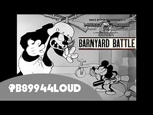 The Barnyard Battle - 1929 (Classic Mickey Mouse cartoon)
