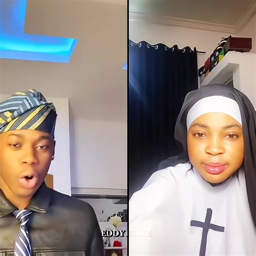 the nun girl for just run from just abiola 😭😂 #eddyeditz #livestream #justabiola #nun