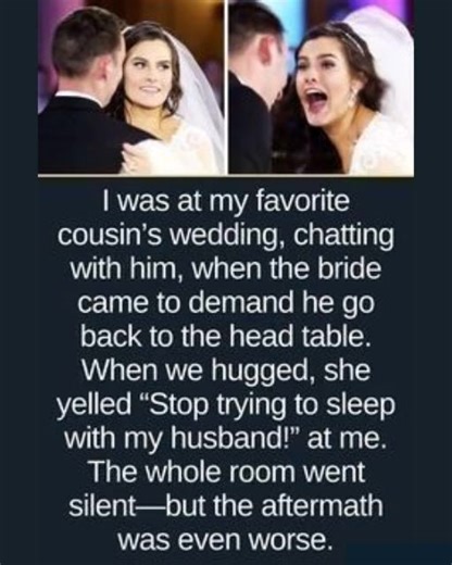 THE BRIDE SCREAMED I WAS SLEEPING WITH HER HUSBAND—DURING THE TOASTS...