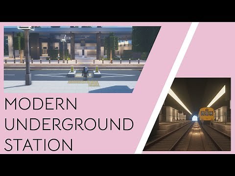 Modern UNDERGROUND TRAIN STATION in IMMERSIVE RAILROADING | Minecraft Build Timelapse