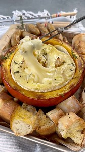 6.2K views · 68 reactions | Roasted Garlic Brie in a Pumpkin with...