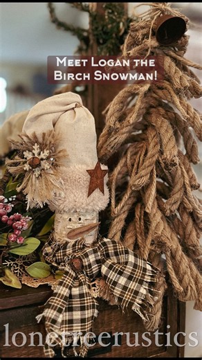 Check out this ‘Birch Log Snowman’ that I have named Logan!! 🤎⛄️ Enjoy the video, go grab some Birch logs… and happy crafting ya’ll!! ⛄️ See the comments below ⬇️ on project supply information! #diy #snowman #rustic #winter #birch #hobbylobby #craftvideos #craft #christmas2024 #christmasdecor #crafts #diyideas #diytutorial | Lone Tree Rustics