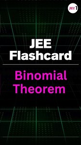 Binomial Theorem Formula sheet Flashcards 📝 #jeemain #jeemaths #binomial_theorem #mathstricks
