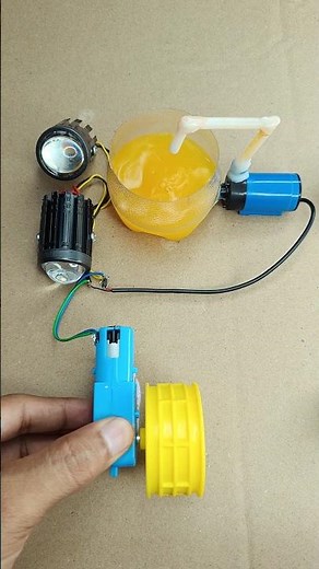 I Powered Pump Motor & Fog Light Using Metal Gear Motor • #shorts #dcmotor