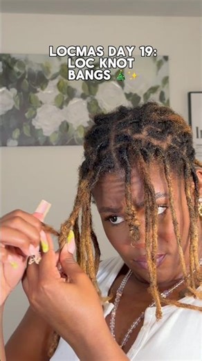 Loc Knot Bang with Messy Bun 💗🙌🏾 | Easy Protective Loc Style #locs #locsstyles