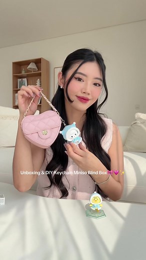 DIY Bag Charm & Keychain from Miniso Blind Box🎀💗✨