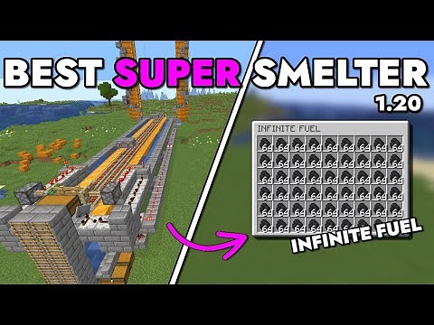 Minecraft Super Smelter 1.21.10 - 64 Furnaces! Auto Fuel!