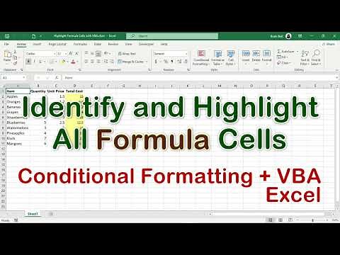 2 Ways to Highlight Formula Cells in Excel - Using Conditional Formatting and VBA