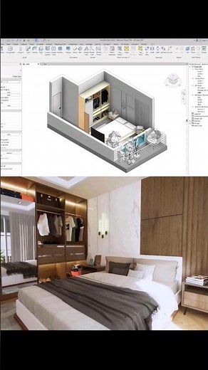 Revit+Enscape Bedroom Rendering #revit #bim #enscape