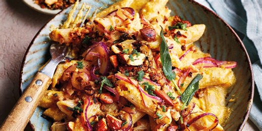 A butternut squash and cottage cheese pasta recipe, packed with protein and fibre