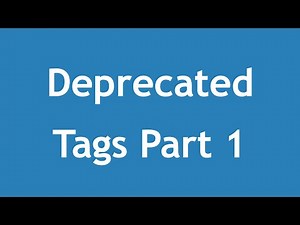 [ Html5 In Arabic ] #02 - Deprecated Tags Part 1
