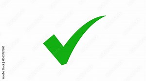 smooth green check mark animation that symbolizes approval, success, or task completion. Perfect for use in mobile apps, websites, tutorials, infographics, and business presentation