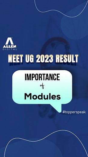 1.4K views · 34 reactions |  Modules should not only be detailed but should be engaging too! ⭐ Watch this video as Parkhi Dwivedi (AIR 3258, NEET-UG 2023) describes how engaging and detailed ALLEN Digital’s Modules were. She shared that there were enough questions and DPPs for practice, which helped her prepare for the NEET-UG Exam in the best way possible. #ALLENDigital #CareerCoach #NEET #NEETUG #NEETExam #OnlineEducation #OnlineLearning #NEETStudyMaterials | ALLEN Digital | Facebook