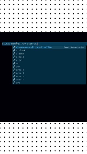 vscode emmet abbreviation #vscode #visualstudio #vscodeshortcuts #shorts