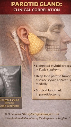 Parotid Gland Relations in 30 seconds | Anatomy #parotidgland #medicalshorts #anatomy