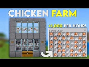 BEST AUTOMATIC CHICKEN FARM In Minecraft Bedrock 1.21 Edition (MCPE/JAVA)
