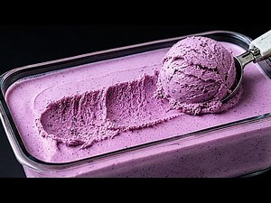 Only 5 Ingredients! Creamy Blueberry Ice Cream Better Than Store Bought! 🫐🍨