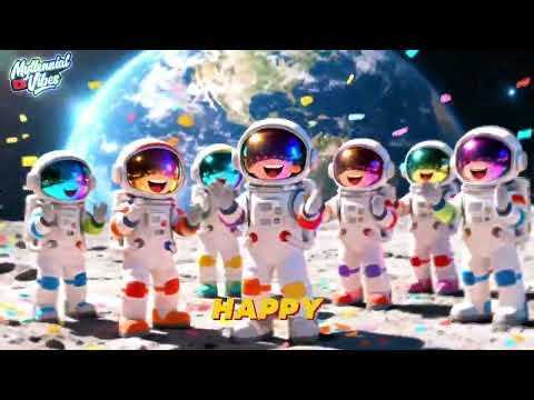 Happy Birthday Song 🎉 (Cute Astronauts Space Version)