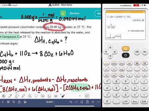 ALEKS: Solving combustion thermochemistry problems: Part 1 of 3