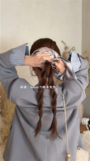 How to Style a Square Scarf & Hair Band: Polka Dot Satin Elegance