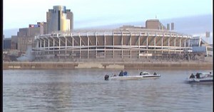 VIDEO: Remembering the massive Riverfront Stadium implosion in Cincinnati