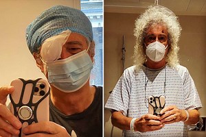 Brian May, 73, undergoes surgery as he scares fans 'to death' with hospital pics