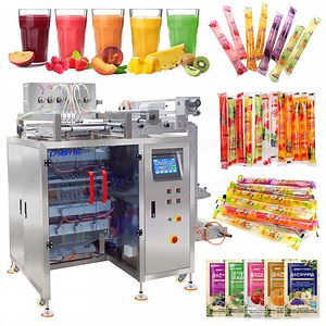 [Hot Item] Multi-Lane Various Flavors Popsicle Ice Pop Beverages Sachet Stick Packing Machine for Small Business