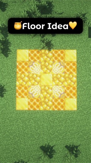 Simple Aesthetic Honey Floor Design Idea In Minecraft! 🍯✨