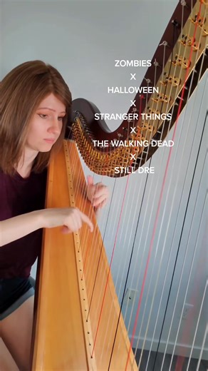 This is how I choose to put my many years of music lessons to use #harp #zombies #blackops #bo2 #CoD #halloween #michaelmeyers #strangerthings #thewalkingdead #stilldre #music #musicmashup | Kristan Toczko