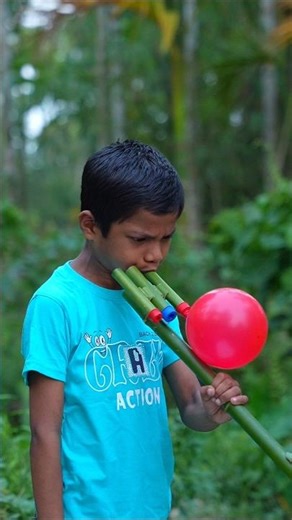 Three Colour Balloons Toys using Green Bamboo #ideas #shorts