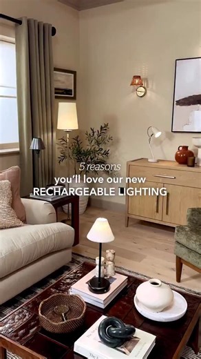 Dunelm on Instagram: "Enter a glow flow state with rechargeable lighting and shades from £6💡​ ​⚡Go portable or plug-in ​ ⚡Add light anywhere with removable, rechargeable batteries ​ ⚡Mix & match looks – combine bases and shades to create the look you want ​ ⚡Exclusive technology – one replaceable FlexiCell battery works across the full range ​ ⚡For all your needs – choose from wall lights, table lamps and floor lamps ​ #TheHomeofHomes​ [Video description: different types of rechargeable lightin