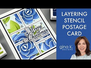 Layering Stencil Postage Card - Card Making Tips & Tricks