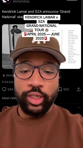 Kendrick Lamar and SZA 2025 Tour Announcement