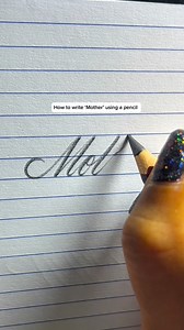 30K views · 375 reactions | How to write ‘Mother’ using a pencil . ....