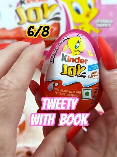 📕 Kinder Joy Looney Tunes Surprise Egg ASMR Unboxing Tweety Reads VC379!