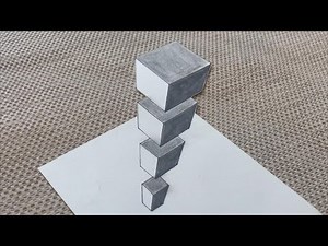 The Floating Cube|3D Optical Illusion