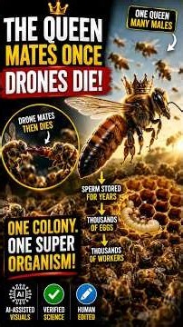 One Queen, Many Males… Then the Drones Die 🐝😱 | Honey Bee Colony #youtubeshorts