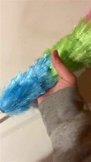 Gripping Stuf With Hand: Rainbow Feather Duster