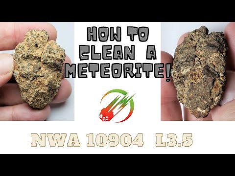 How to Clean a Meteorite, Removing Caliche from Chondrite w/Ultrasonic, Dental Picks, & Dehydrator