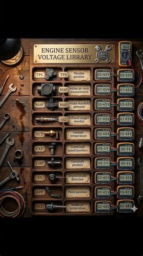 auto engine all type sensors voltage and what work #khanwah #saudiaarbia #mechanic #photography