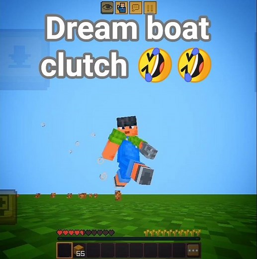 dream boat clutch be like 🥴🥴 #minecraft