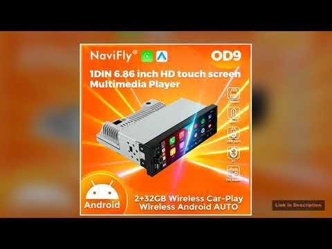 NaviFly NEW OD9 Android 1DIN DVD 686 inch HD touch screeh intelligent system Multimedia player GPS