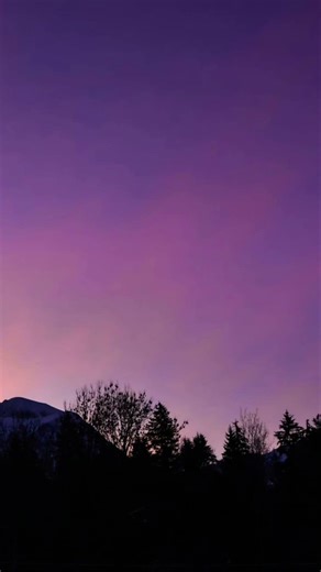 Peaceful Mountain Sunset & Crescent Moon 🌙 | Relaxing Nature Sky #shorts #calm #sleep #relax