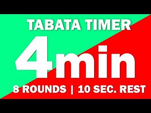 4 Minute Tabata Timer 8 rounds 10 Second Interval