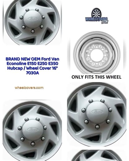 BRAND NEW OEM Ford Van Econoline E150 E250 E350 Hubcap / Wheel Cover 16" 7030A